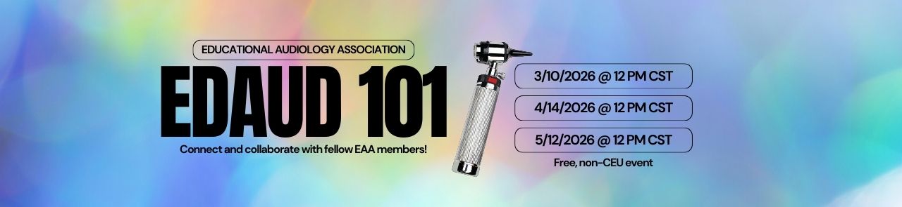 EAA EdAuD 101 events are on 3/10, 4/14, and 5/12 in 2026